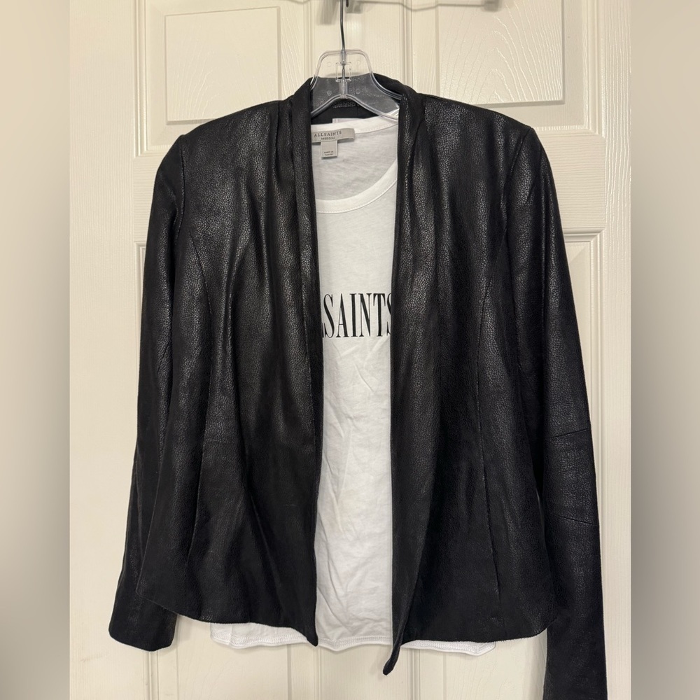 Barneys New York faux leather jacket